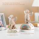Storieme Loss of Dog Sympathy Gift: Hand-Painted Rainbow Bridge Pet Memorial Figurine Gifts for Dog Mom Lover - Healing Decor Until We Meet Again (Medium)