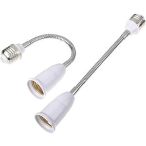E27 Flexible Light Socket Extender/Adjustable Bulb Extender for Home Light Fixtures/LED Grow Light Socket Stand etc (11inch)
