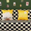 ONWAY Spring Summer Pillow Covers 18x18 Inch Farmhouse Daisy Yellow Outdoor Throw Pillow Cover Sunshine Bloom Decorative Cushion Case for Sofa Couch Home Bed Set of 2