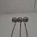 Healifty 3 pcs Stainless Steel Soup Ladle Set Hooks Long Handle Soup Spoons for Kitchen for and Commercial Use