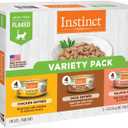 Instinct Flaked Entrees, Wet Cat Food, Variety Pack, 5.5 oz (12 Count) | Tender flaked cuts in savory gravy, high protein, real meat, whole-food ingredients, grain-free, hydration support (EXP 01/12/28)