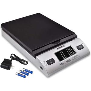 Accuteck 8250 High Accuracy Digital Shipping Scale and Postal Scale, 0.1oz Precision, 50Lb (Black silver)