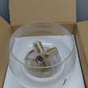 VONLUCE Semi Flush Mount Ceiling Light, 13.8" Ceiling Light Fixture with Clear Glass Shade, E26 Base, 3-Bulb Industrial Lighting Fixture for Hallway Entryway Bedroom, Brushed Gold, ETL Certificated