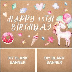 HunnmingRe 3 Pcs 3 x 4 Feet Large Blank Kraft Paint Paper Birthday Banners DIY Blank Banners for Indoor Display Kraft Paper Banner for Wall Signs Painting Birthday Graduation Wedding Party Decoration