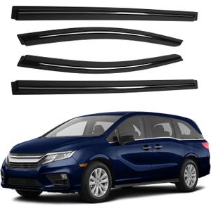 Canvcle Window Visors Rain Guards for 2018-2025 2026 Honda Odyssey Accessories, Outside-Mount Tape-On Side Window Wind Deflectors Vent Visors Shades Rainproof 4PCS