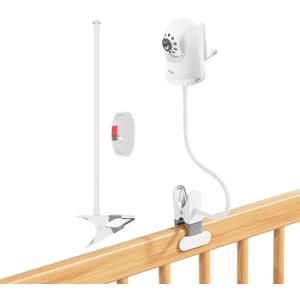 17" Flexible Gooseneck Mount for Infant Optics DXR-8 & DXR-8 PRO - Secure Clip Clamp Baby Monitor Camera Holder, Crib & Wall Stand