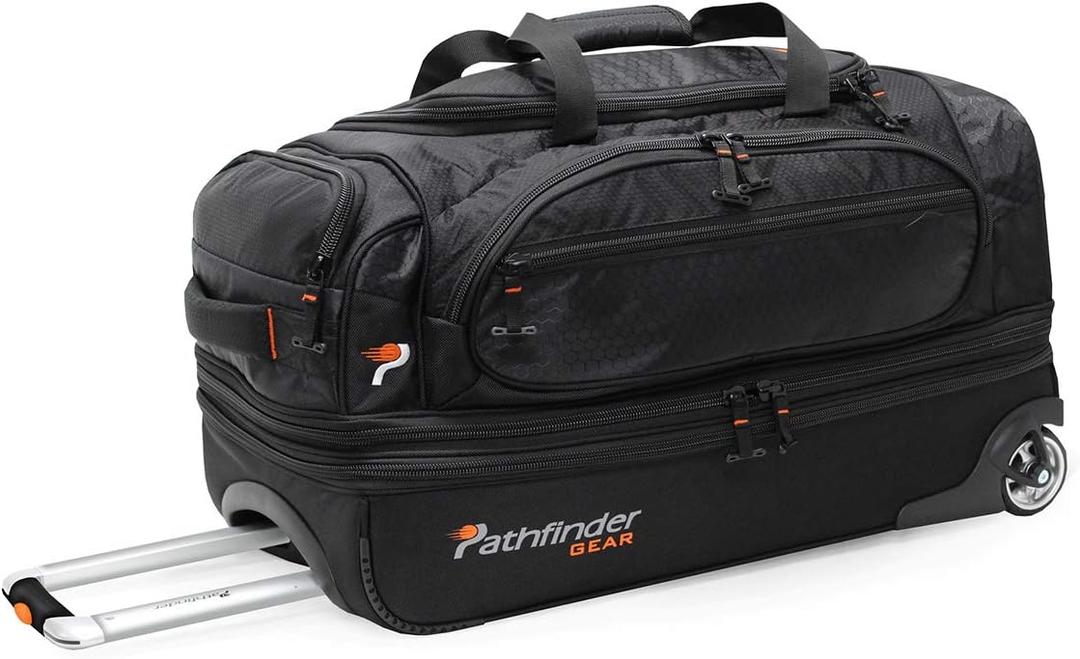 Pathfinder Gear 26 Inch Rolling Drop Bottom Duffel, Black, One Size (26") Pathfinder Gear 26 Inch Rolling Drop Bottom Duffel, Black, One Size (26")