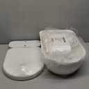 2-in-1 Toddler Potty Training Toilet - Larger Potty Chair & Detachable Training Seat for Boys & Girls Ages 1-3 with Flushing Sound, Wipes Storage, Toilet Paper Holder - Grey