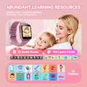 Kids Games Watch, Smart Kids Watch with 26 Puzzle Games, Touch Screen, Alarm Clock, HD Camera, Toys for Ages 4-12 Years Old, Birthday Gift for Girls(Pink)