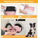 Dog Car Booster Seat for Small/Medium Dogs up to 25lbs – Waterproof, Non-Slip Base, Safety Leash & Fully Washable Design for Safe and Comfortable Travel (Pink)