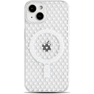 NITITOP for iPhone 13/14 Case Cute Heart - White Heart