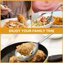 Serving Utensils Set for Partie, Silver Stainless Steel Metal Serveware Large Serving Spoons, Slotted Spoons, Forks, Tongs, Soup and Skimmer Spoon, Cake Server for Buffet, Catering, Entertaining 15pcs