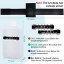 KEVTVEK 14 Pcs Urine Test Complete Kit Includes 2 Translucent Portable Travel Empty Bottles, 10 Adhesive Temperature Test Strips, Neoprene Bag and Hi-Stretch Hidden Leg Straps