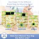 Leekalos Reusable Washable Dog Diapers Female (3 Pack) - Highly Absorbent Doggie Diapers - Size Adjustable Puppy Diapers for Dog Period Panties (Medium, Honeybee)