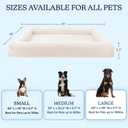 Orthopedic Dog Bed - 45in Large Dog Bed with Supportive Bolster, Nonslip Bottom, and Removable Washable Cover - Memory Foam Pet Beds for Large Dogs - Dog Products by PETMAKER (Cream)