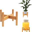 Adjustable Water Dispenser Stand,Drink Dispenser Holder only for Drinks Beverages Lemonades and Juices.Bamboo Indoor Plant Stand holder Fits up to 11.6 Inches