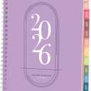 3 x Rileys 2026 Planner, Agenda Planner With Weekly And Monthly View, Daily Agenda Book And Yearly Planners Calendar Book, Spiral Bound With Tabs, Notes, Goals And Holidays (Lilac, 8 x 6 in)