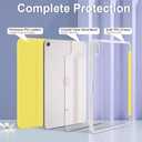 Case for iPad A16 11th Generation 11" 2025, iPad 10th Generation 10.9 Inch 2022, Hybrid Protective Cover with Pencil Holder, Clear Transparent Back Shell Anti-Yellowing Case, Yellow