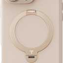 TORRAS 360 Spin Mag Stand for iPhone 16 Pro Max Case, Fit for Magsafe, Mil-STD Protective Hard PC Scratch-Resistant Ostand Case for iPhone 16 Pro Max Phone Case Desert Titanium, Dune Beige, 6.9 inch (for iPhone 16 Pro Max 6.9 inch)