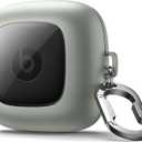 SURITCH for Powerbeats Pro Case Cover, Shockproof Magnetic Cases for Beats Powerbeats Pro Wireless Earbuds, Protective Cover with Magnetic Lid Lock & Carabiner, Full-Body Drop Protection, Green