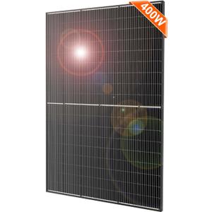 DOKIO 400W 31V Mono Solar Panel - Works for 12V/24V Systems, Equipped with 9.84ft MC4 Wiring, Perfect for Gardens, Courtyards, Greenhouses, Sheds, Terraces & Off-Grid Battery Charging