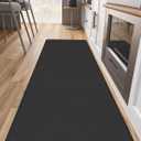 Color&Geometry Anti Fatigue Cushion Kitchen Mat for Floor -17"x59",Easy Clean, Water & Oil Proof, Anti Slip, Foam Rubber Runner Rug for Front Sink Comfort Standing,Black