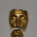 Face Vase,Ceramic Female Form Face Vase,Modern Wall Hanging Plant Pot with Drainage for Home Centerpieces, Office Outdoor Hanging Decor (Vintage Gold)