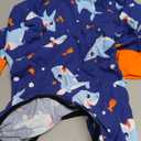 Dog Recovery Suit After Surgery Female Male, Medium Large Dog Neuter Shirt Cone Alternatives Prevent Licking Surgical Onesies (Blue Shark, 4XL)