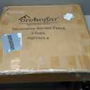 Decorative Metal Garden Fence 24 in H x 16 ft L,8 Panels + 9 Stakes Border Fence Panels Animal Barrier for Dogs, No Dig Garden Fencing for Yard Patio Flower Bed Lawn Outdoor,Black