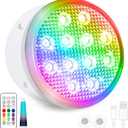 TEPENAR Rechargeable Submersible Led Lights: Pool Lights with Remote IP68 Waterproof 16 Color Changing Floating Bathtub Light with Magnet for Pond Hot Tub Christmas Decoration 1Pack
