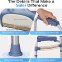 FSA/HSA Padded Toilet Seat Riser for Seniors, Heavy Duty Raised Toilet Seat with Handles Adjustable Standalone Toilet Safety Frame, Elderly Assistance Products for Bariatric, Pregnant, Surgery
