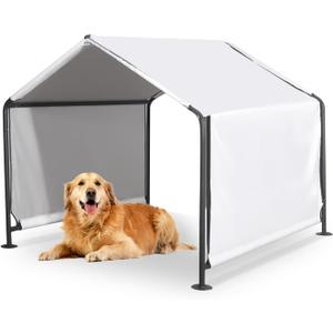 Dog Shade Shelter Outdoor Dog House with Upgraded Door Weatherproof Dog Tent for Large Medium Small Dogs, Cats, Small Animals