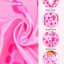 Womens Satin Pajama Set 2 Piece Silk Long Sleeve Pjs Soft Button Down Loungewear Sleepwear, XL