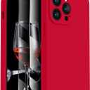 FireNova Designed for iPhone 14 Pro Max Case, Silicone Upgraded [Camera Protection] Case with [2 Screen Protectors], Soft Anti-Scratch Microfiber Lining Inside, 6.7 inch, Deep Red