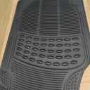 BDK ProLiner Car Floor Mats for Cars Trucks SUV, 3-Piece All-Weather Heavy Duty Rubber Liners with Universal Trimmable Fit, Durable Waterproof Vehicle Auto Floor Mats with Capture Ridges Black