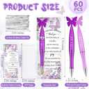 Spakon 60 Set Butterfly Favors for Guest Butterfly Ballpoint Pens Thanks You Cards Gifts Bulk for Souvenirs Prizes Wedding Party Favors(Purple)