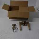 Asidrama 4 Pack Champagne Bronze Privacy Door Handles, Door Lever with Door Knobs Indoor for Bedroom or Bathroom, Heavy Duty Door Handles Interior with Locks for Left Right Sided Doors