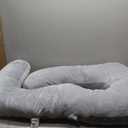 Momcozy Pregnancy Pillows for Sleeping, U Shaped Full Body Maternity Pillow with Removable Cover - Support for Back, Legs, Belly, HIPS for Pregnant Women, 57 Inch Pregnancy Pillow for Women, Grey