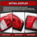 Nakkaa Pair Tail Lights W/Bulbs Compatible with 2003-2006 Silverado 1500 2500 3500HD Red Brake Lamps Left and Right GM2800174 GM2801174