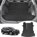 RAV4 Cargo Liner Trunk Mat 2019-2024 TPE All Weather Back Seat Cover Protector Accessories (Backrest Mat+Cargo Liner)