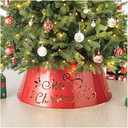 Metal Merry Christmas Diecut Tree Collar with Light String