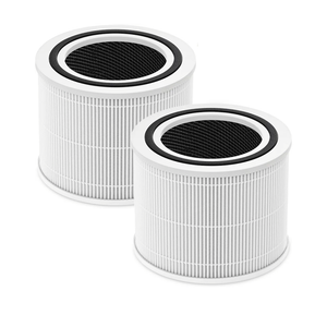 Core 300 Replacement Filter for LEVOIT Core 300 Core300-P Core 300S Core 300-P VortexAir Air Purifier, Core 300-RF, 3-in-1 HEPA Activated Carbon, 2 Pack, White, Core 300-P