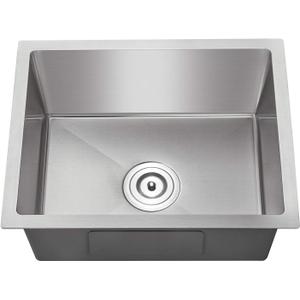 20-inch Undermount Kitchen Sink, SUS304 Stainless Steel Handmade Single Bowl Kitchen Sink with Sink Strainer (Brushed), 20"x16"x9"