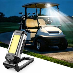 Magnetic Rechargeable Golf Cart LED Dome Lights with 360° Rotation & 7 Modes, Waterproof Portable Golf Cart Work Light with Hook, Golf Cart Accessories for Golf Cart Camping RV Hiking