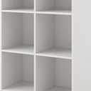 Homes: Inside + Out Apexa 6-Cube Storage Organizer Shelves, Stackable Wood Bookcase Fits Cubby Bins for Organization, Dorm Teen Room Decor & Home Office, White