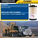 FS20081 Fuel Water Separator Filter Set Of 6