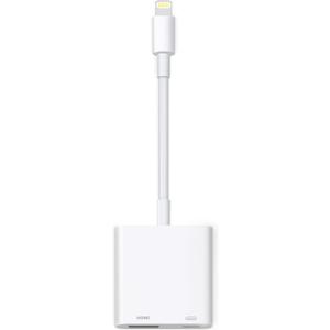[Apple MFi Certified] Lightning to HDMI Adapter for iPhone, Digital AV Audio Dongle,1080P Sync Screen Cable with Lightning Charging Port for iPhone, iPad to TV/Projector/Monitor Need Power Supply (White)