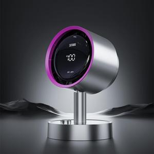 Desk Fan with Built-in Filter, 120 Oscillating Air Circulator Fan with 100 Speeds, Digital Display, USB-C Rechargeable, Quiet Small Table Fan for Bedroom, Office, Dorm, Home  Silver