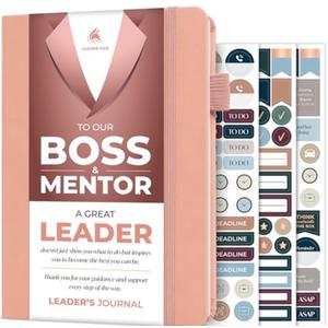 Clever Fox Leader’s Journal – Professional Leadership Gift for Boss, Mentor & Manager – Business Leader Notebook for Men & Women (Light Pink)