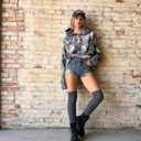 heyheyshine Oversized Leopard Print Hoodie Y2K Camo Zipper Cardigan (XXL)